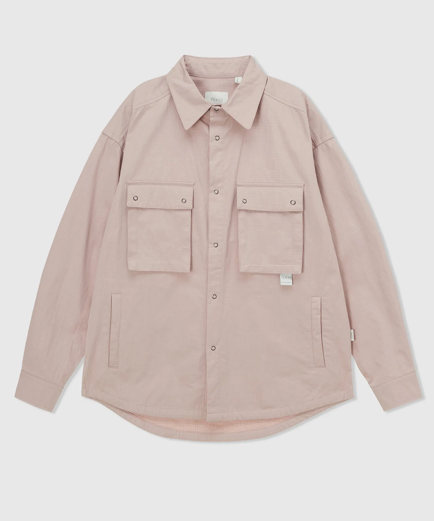 RIPSTOP FILED SHIRT JACKET - DUST PINK