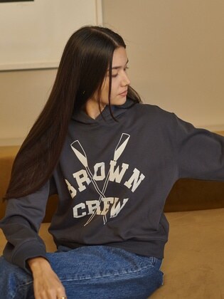 Brown Print2 Hood MTM_Dark Grey
