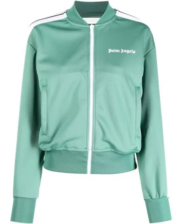 Palm Angels Logo-print Track Women Jacket - Green