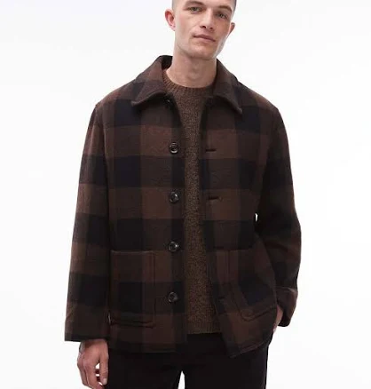 Tommy Hilfiger Men's Double-Faced Checked Wool Jacket