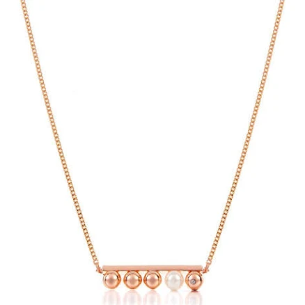 Rita Monica BUBBLE Pearl Line Necklace