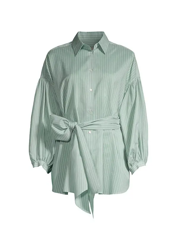 Baleari Stripe Tie-Waist Shirt
