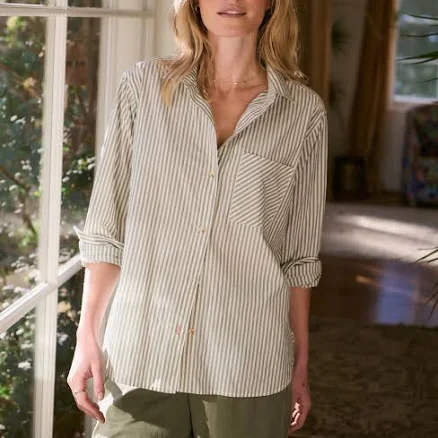 Marine Layer Women's Jane Relaxed Cali Poplin Shirt