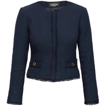 Rumour London Women's Gabrielle Tweed Fringing Jacket