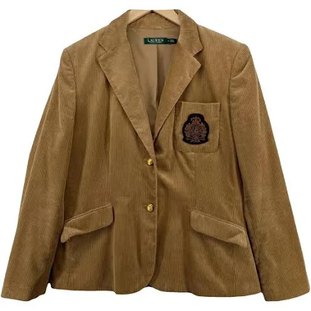 Lauren Womens Ralph Lauren Jackets & Coats Ralph Lauren Camel Corduroy Blazer