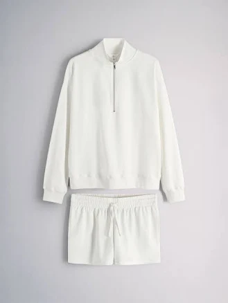 Women's 2-Pack Quarter Zip Sweatshirt and Shorts Co-ord Set