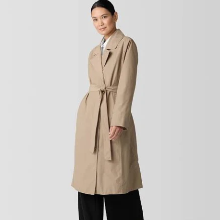 Eileen Fisher Women's Cotton Nylon Trench Coat