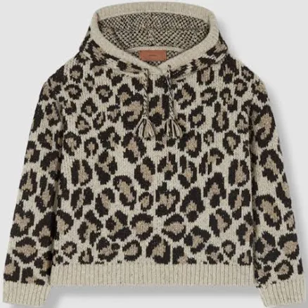 $1560 Alanui Womens Beige Wool-blend "wild Spirit" Pullover Hoodie
