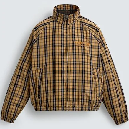 Zara Men's Boxy Fit Plaid Technical Jacket