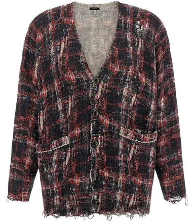 R13 Women's Oversized Checked Cardigan