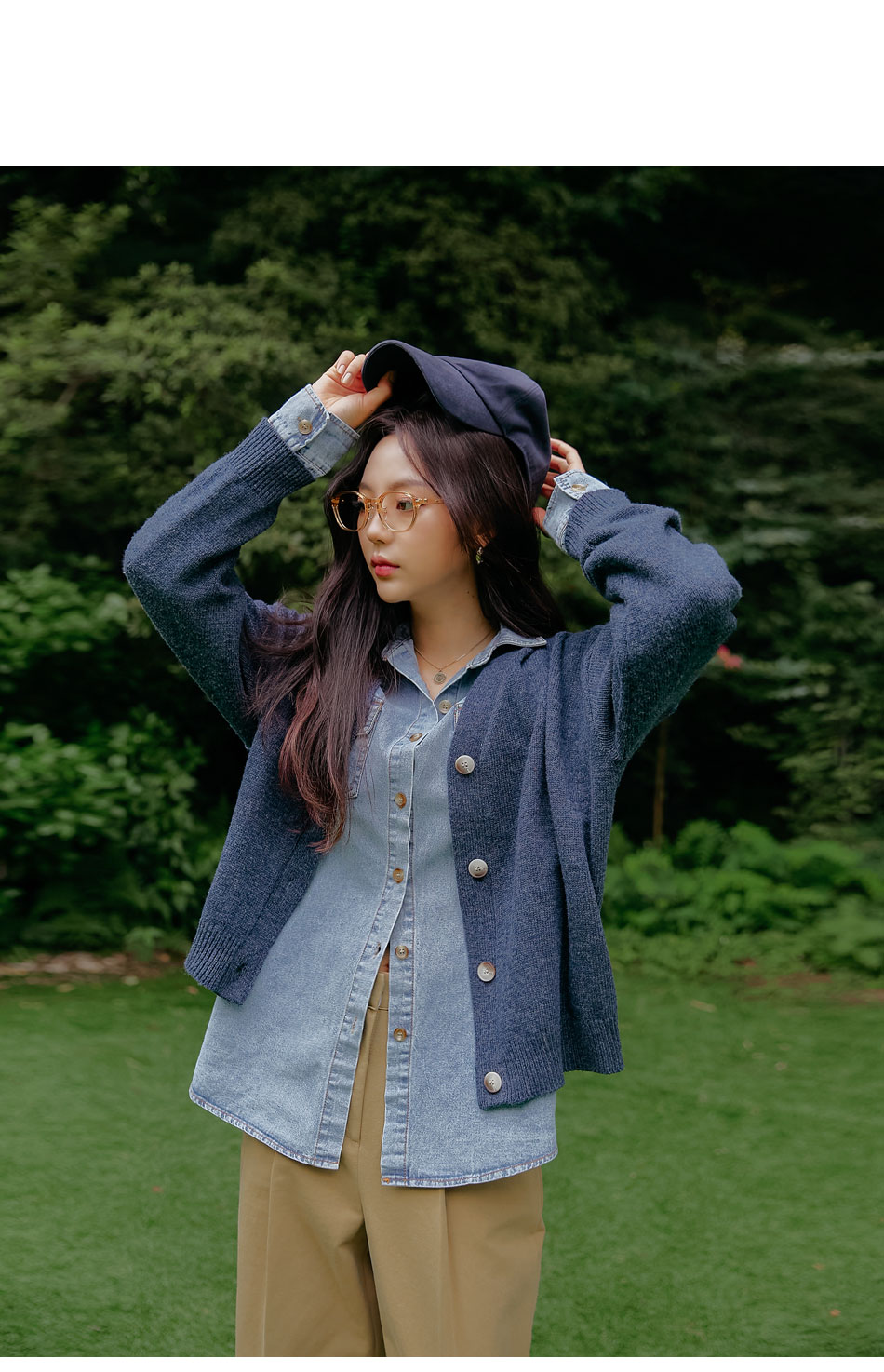 Wool Blend Button-Up Knit Cardigan <br> <strong>WITH CELEBRITY _ LEE YEONHEE</strong>