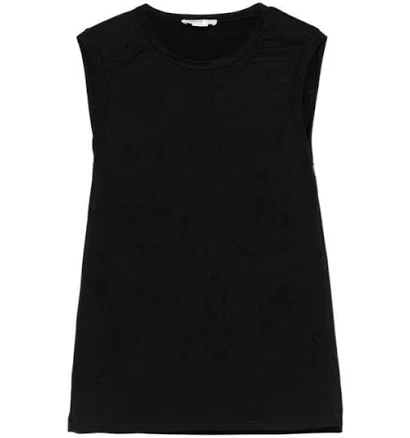 McQueen Women's Logo Detailed Mesh Tank Top - Black - Sleeveless tops