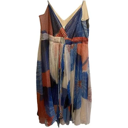 Diane Von Furstenberg Silk Patchwork Print Midi Dress Size 0 US