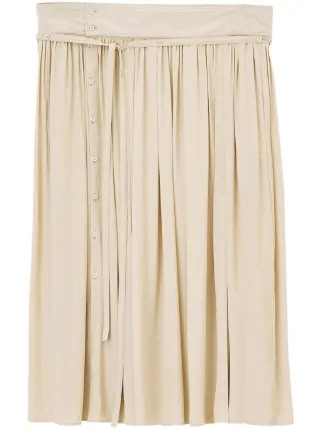 Pleated Cotton Skirt