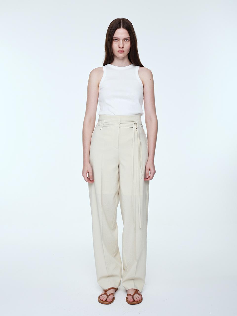Belted Semi Cocoon Pants