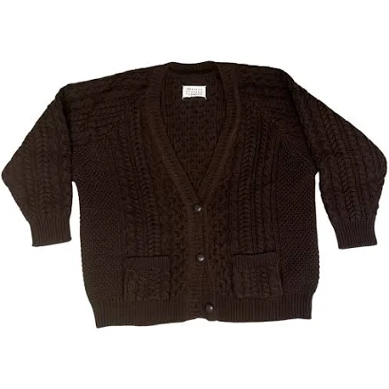 Maison Margiela Women's Cable Knit Wool Cardigan