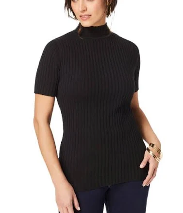 Jessica London Women's Plus Size Rib Mockneck Sweater