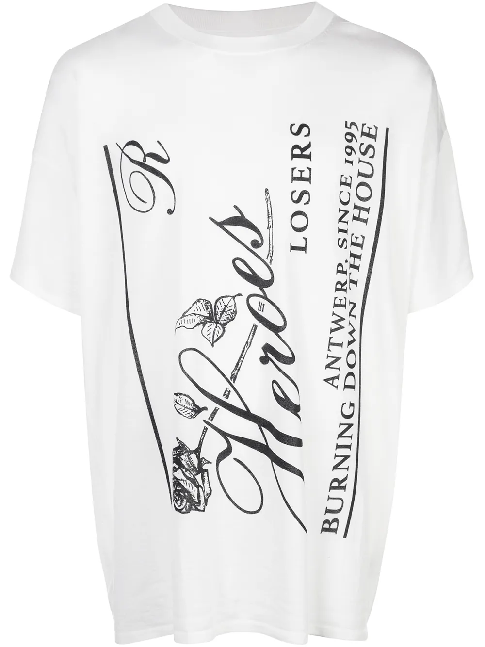 Heroes print T-shirt