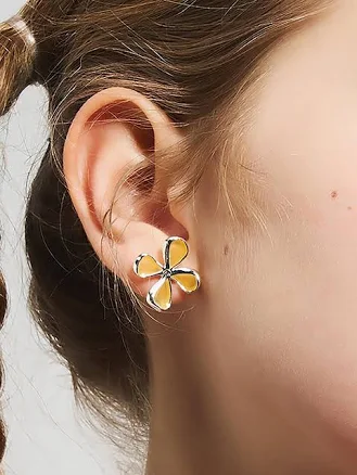 Dana Burton Rosemary Flower Earrings