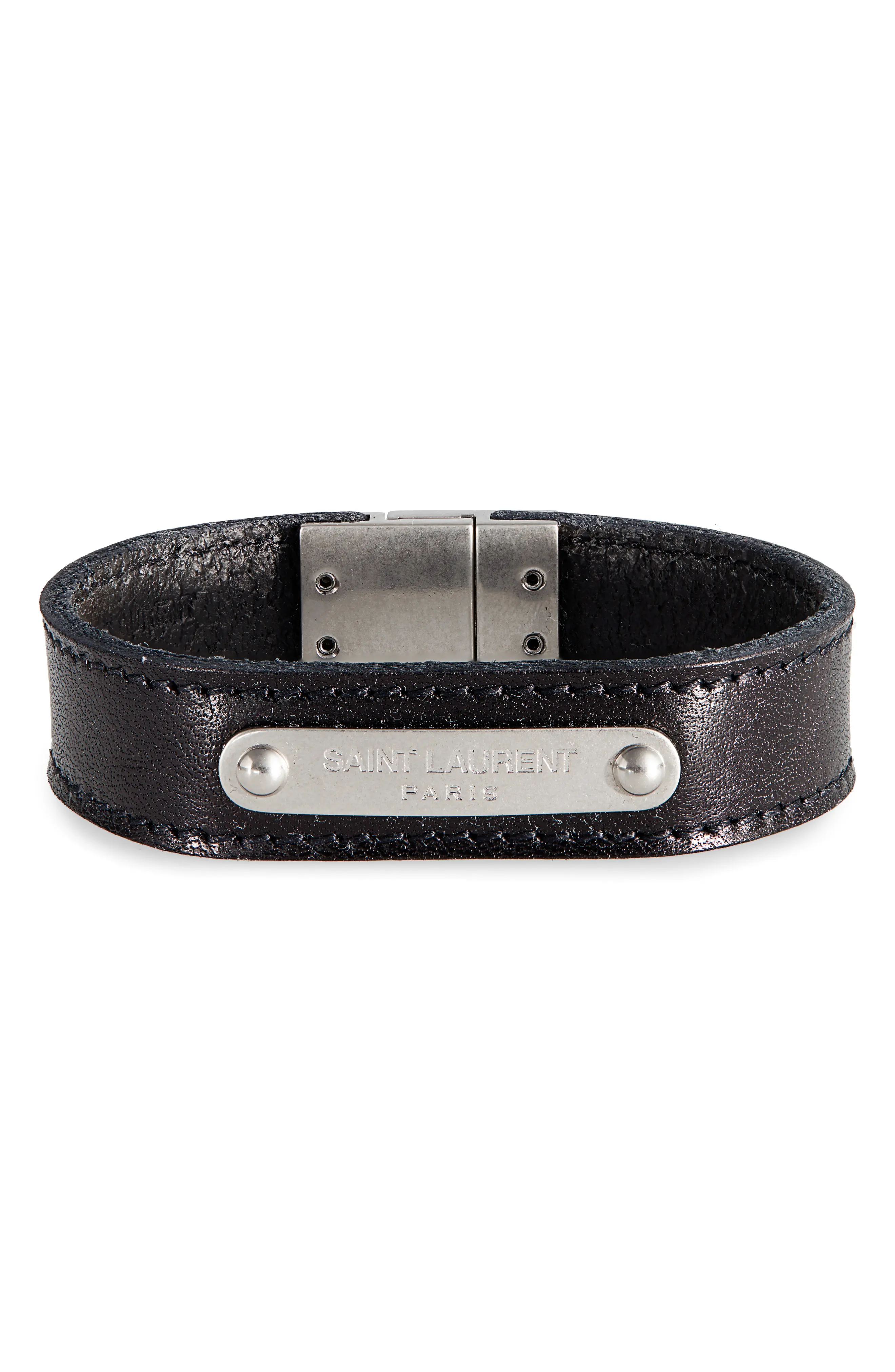Logo ID Leather Bracelet