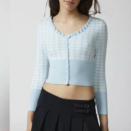 Urban Outfitters Sweaters | Uo Light Blue Lala Shrunken Cardigan | Color: Blue | Size: S | Posaposa39's Closet