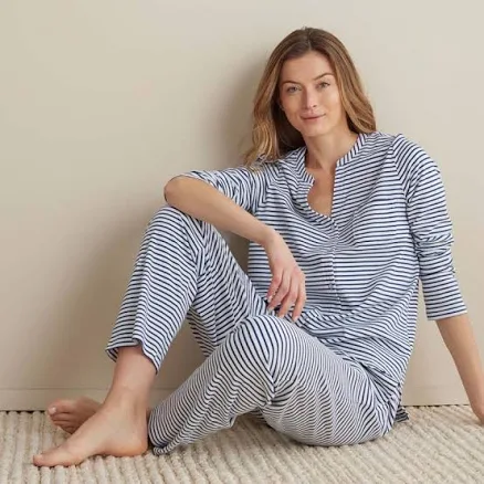 Women's The Company Store Yarn-dyed Stripe Pima Pajama Set