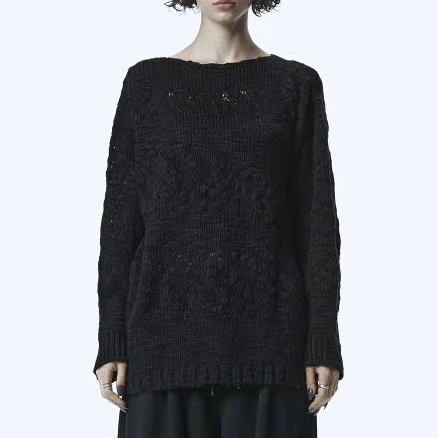TREEMINGBIRD Blended Texture Knit Pullover