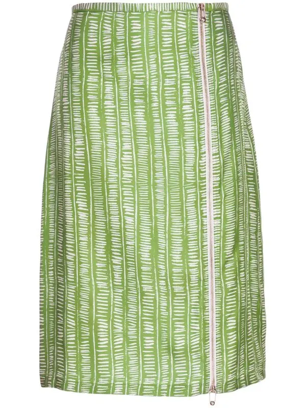 Geometric Print A-line Skirt
