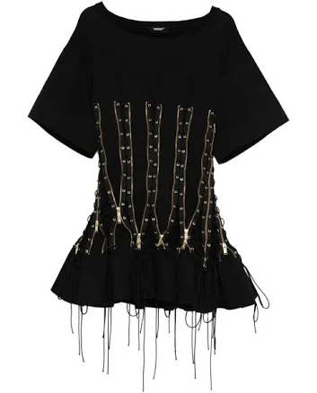 Zip-Detail Mini Dress