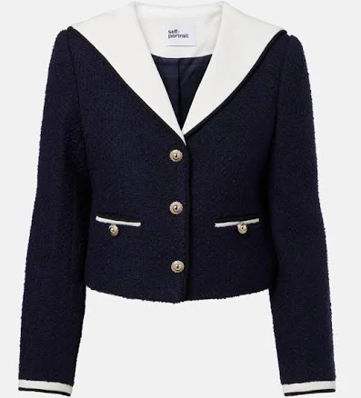Self portrait bouclé cropped Women jacket