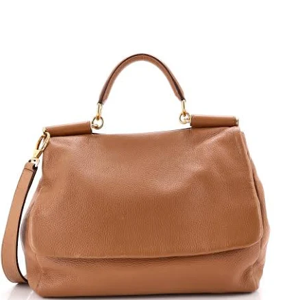 Dolce & Gabbana Soft Miss Sicily Leather Shoulder Bag