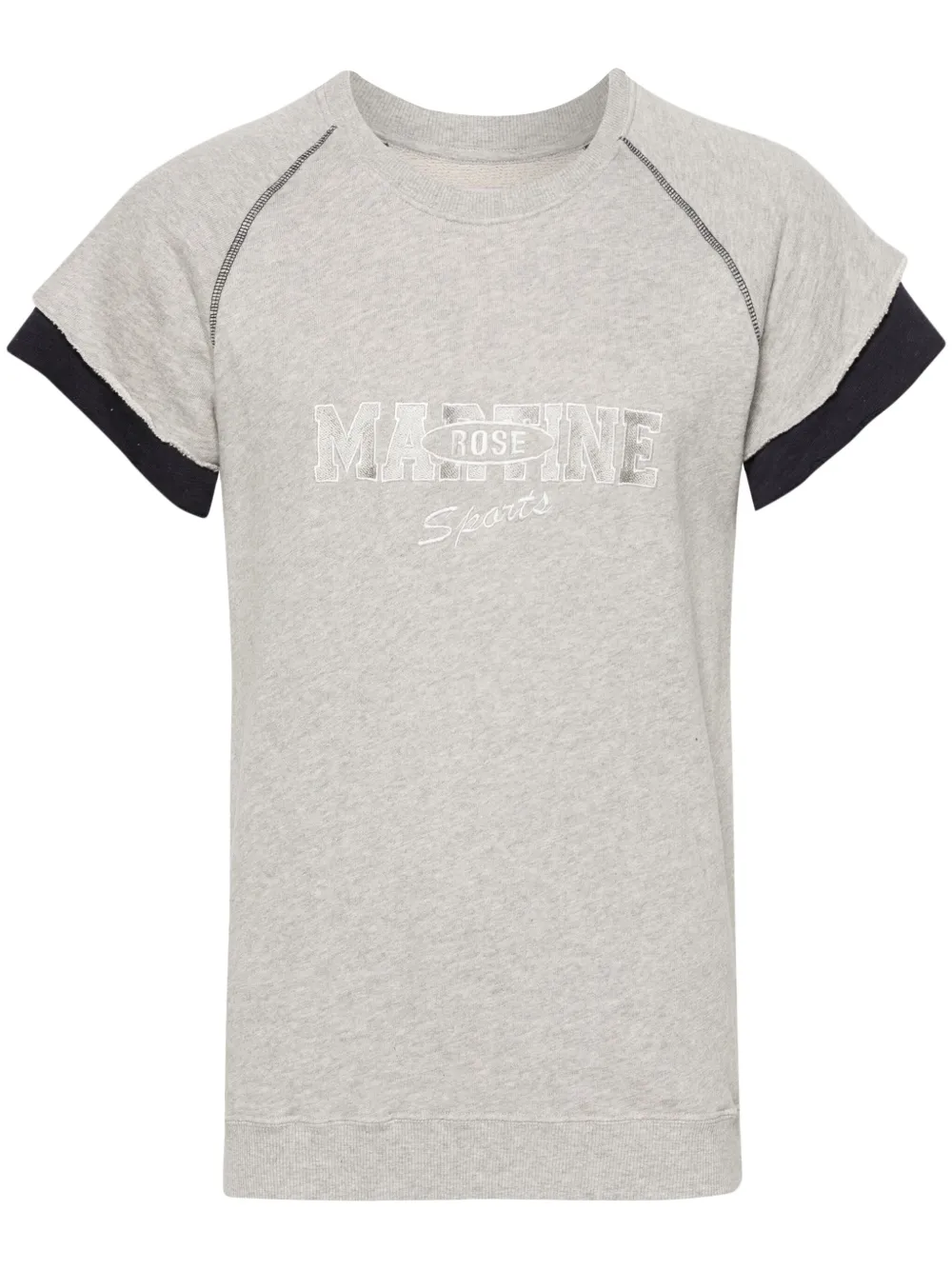 Logo-embroidered Layered T-shirt