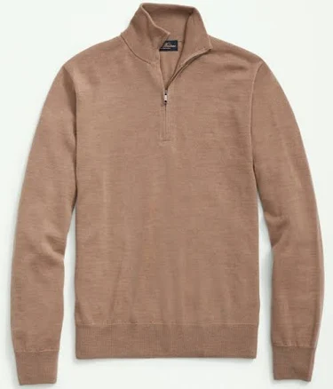 Brooks Brothers Men's Ultimate Merino Wool Quarter-Zip Sweater