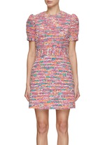 Rainbow Tweed Mini Dress