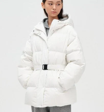 clove Hooded Long Goose Down Jacket
