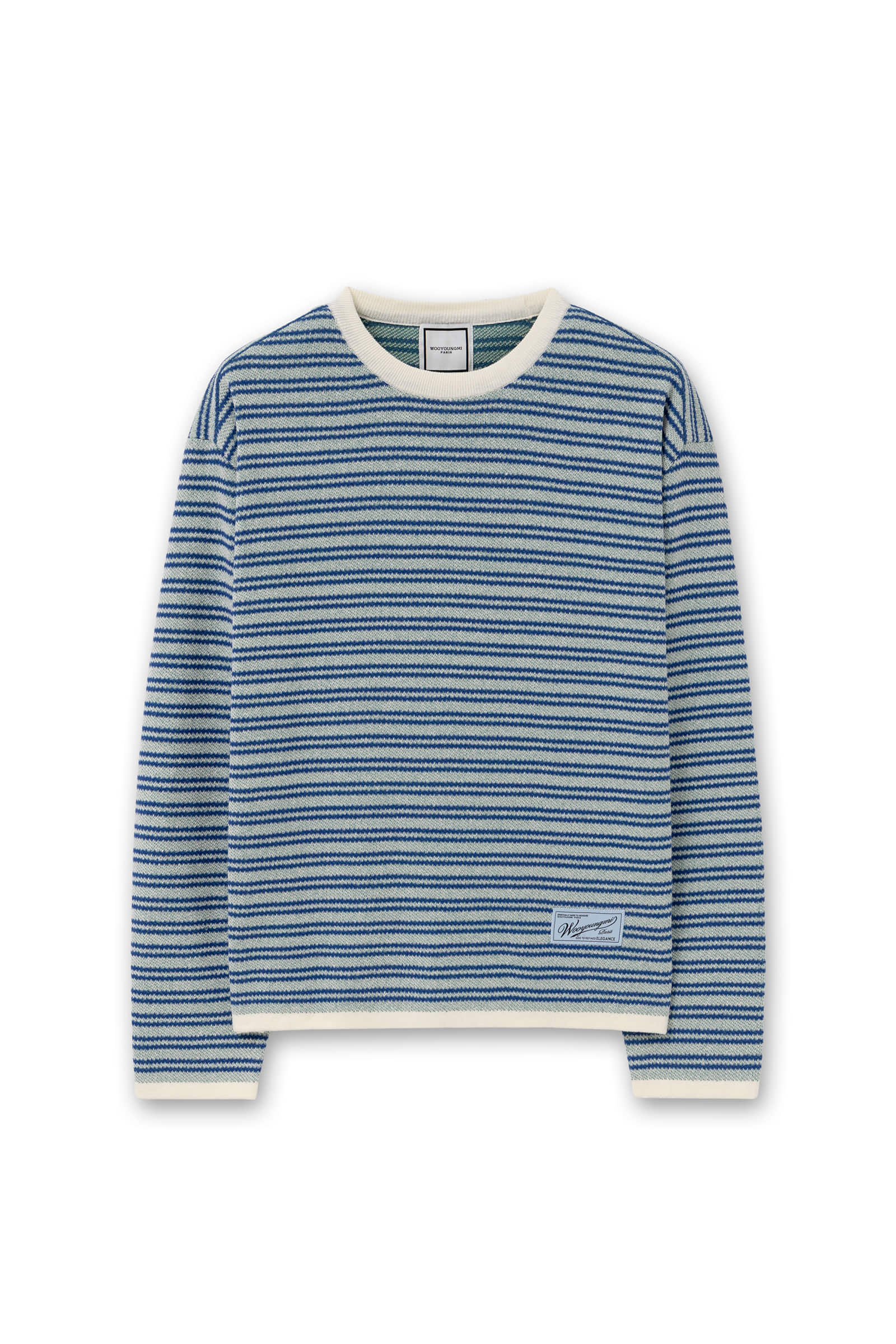 Blue Mohair Striped Sweater