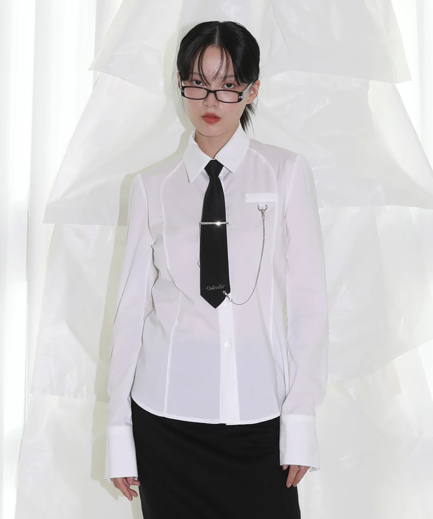 Necktie Chain Shirt - White