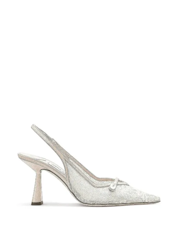 Slingback Glitter Effect Pumps
