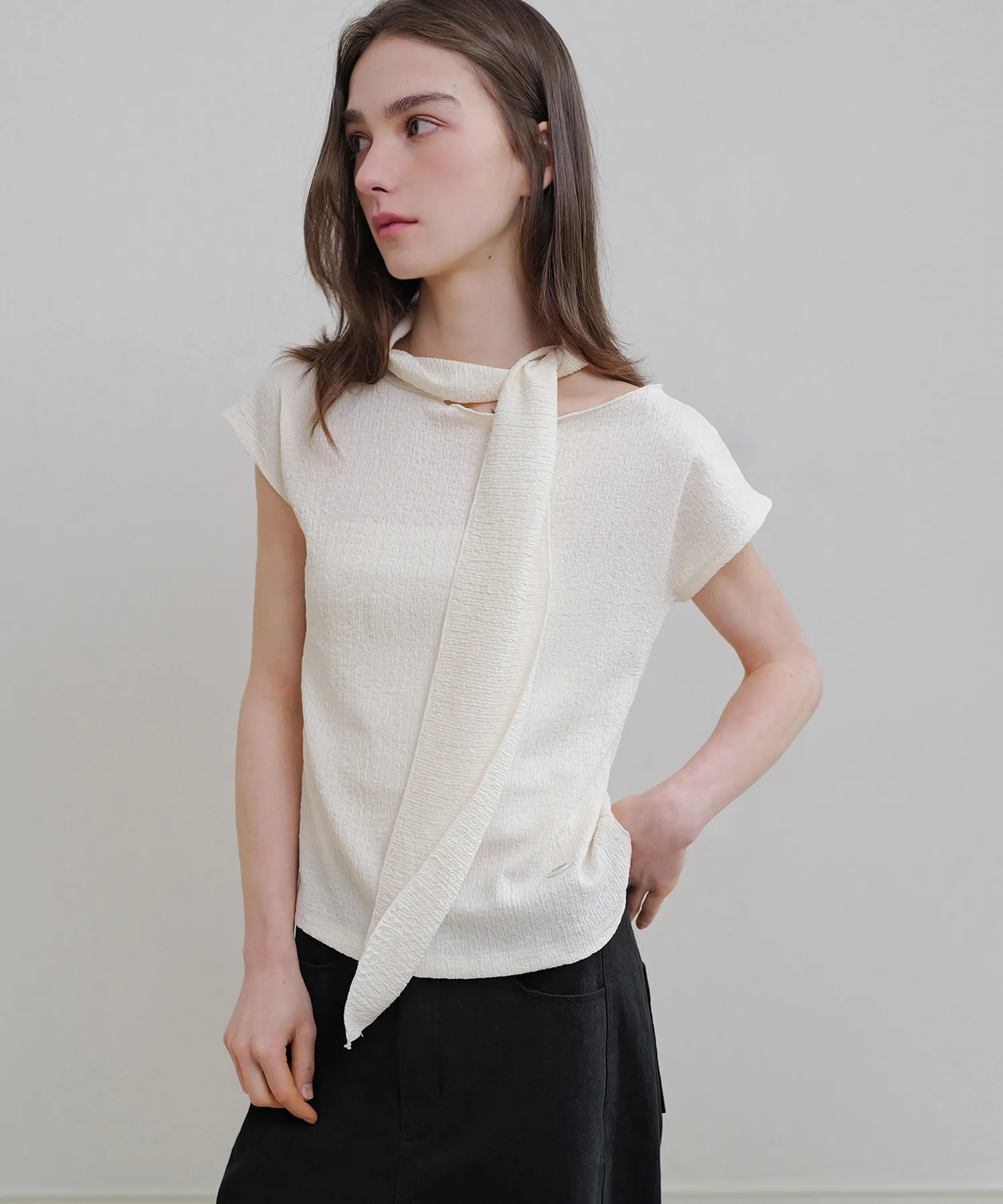Rachel Scarf Blouse (Ivory)