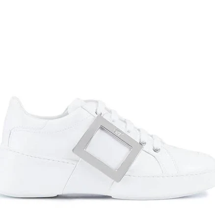 Roger Vivier Viv' Skate Metal Buckle Sneakers - IT39