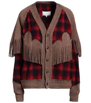 Maison Margiela x Pendleton Wool Fringe-Trim Cardigan