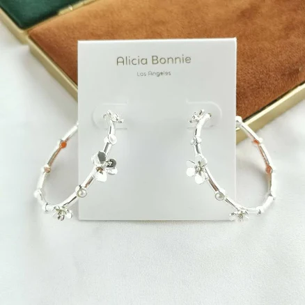 Alicia Bonnie silver Eternity Hoop Earrings