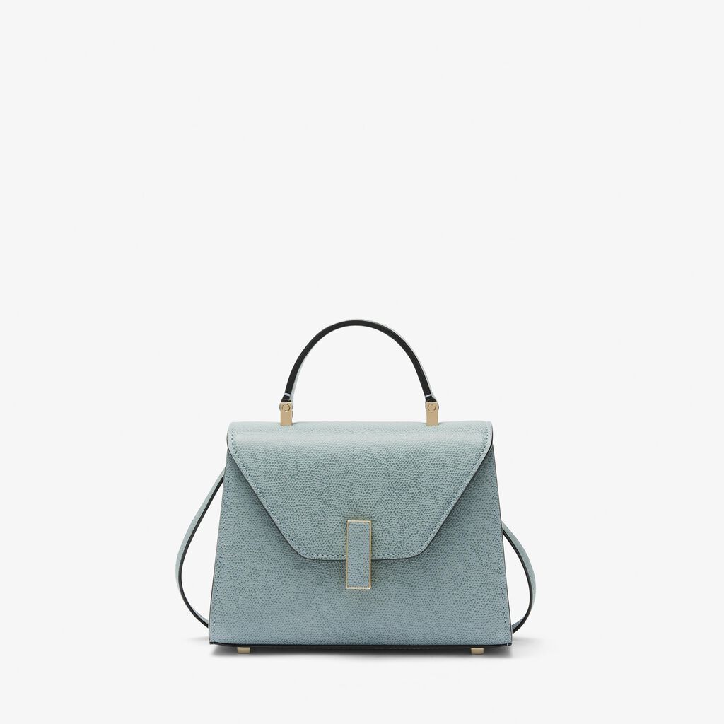 Iside crossbody micro bag - Smokey Blue - Millepunte calf leather