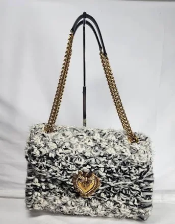Dolce & Gabbana Women's Devotion Knit Shoulder Bag