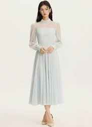 Silk Flare Long Skirt