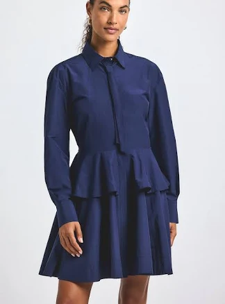 Derek Lam 10 Crosby Women's Azure Peplum Dress