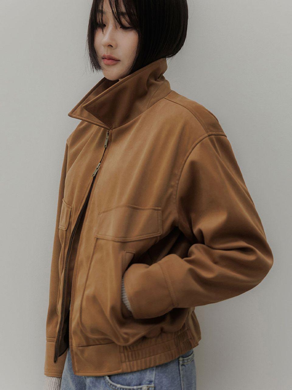 Via Suede Knit Blouson