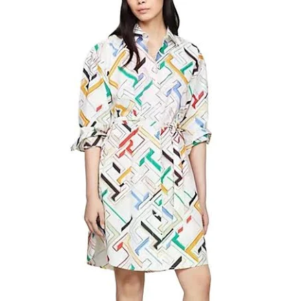 Tommy Hilfiger Monogram-Print Shirt Dress