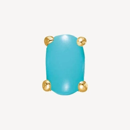 Gold Plated Esther Turquoise Ear Stud