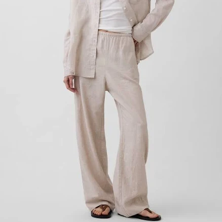 Gap Women's Linen-Blend Wide-Leg Pants